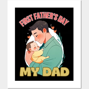 father's day, First Father's Day - My Dad,  Father's gifts, Dad's Day gifts, father's day gifts Posters and Art